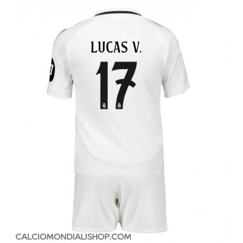 Maglie da calcio Real Madrid Lucas Vazquez #17 Prima Maglia Bambino 2024-25 Manica Corta (+ Pantaloni corti)